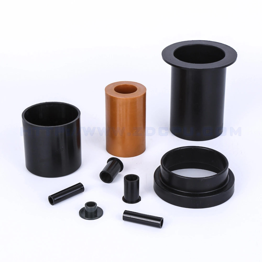 Custom Made Injection Molding Accessories Flanged PTFE Bushing / POM Plastic Bushing